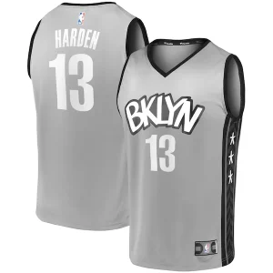James Harden Brooklyn Nets Fast Break Replica Jersey Charcoal Premium Statement Edition/White Great for Fans