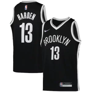 James Harden Brooklyn Trendy Nets Nike Youth 2021/22 Diamond Swingman Jersey Icon Edition Black Perfect for Game Day