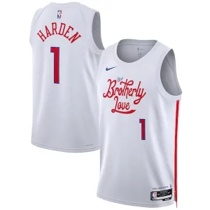 James Harden Philadelphia 76ers Nike Unisex 2022/23 Swingman Jersey Trendy City Edition White Perfect for Game Day