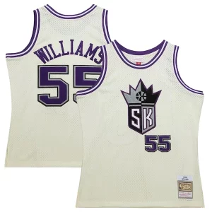 Jason Williams Sacramento Kings Chainstitch Unique Swingman Jersey Cream Great for Fans
