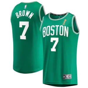 Jaylen Brown Boston Celtics 2024 NBA Finals Champions Fast Break Replica Player Jersey Kelly Green Gorgeous Icon Edition Must - Have for Jerseys Lovers