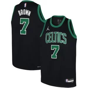 Jaylen Brown Boston Celtics Jordan Brand Youth Swingman Jersey Statement Edition Black Trendy Must - Have for Jerseys Lovers