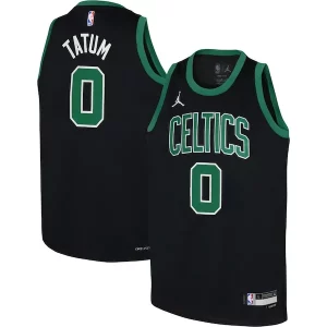Jayson Tatum Boston Celtics Jordan Chic Brand Youth Swingman Jersey Statement Edition Black Must - Have for Jerseys Lovers