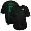 Jayson Tatum Boston Celtics Profile Big & Tall Name Gorgeous & Number Button Up Jersey Black Ideal for Collectors