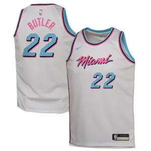 Jimmy Butler Miami Heat Nike Youth 2024/25 Swingman Player Fabulous Jersey City Edition White Great for Fans