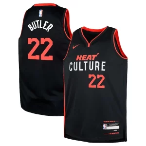 Jimmy Butler Miami Heat Nike Youth Chic Swingman Replica Jersey City Edition Black Ideal for Collectors
