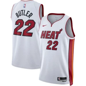 Jimmy Stylish Butler Miami Heat Nike Unisex Swingman Jersey Association Edition White Ideal for Collectors