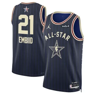 Joel Embiid Jordan Brand Unisex 2024 NBA All Star Game Swingman Fabulous Jersey Navy Ideal for Collectors