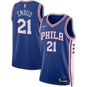 Joel Embiid Philadelphia 76ers Eye - catching Nike Unisex Swingman Jersey Icon Edition Royal/White Perfect for Game Day