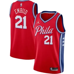 Joel Embiid Philadelphia 76ers Jordan Brand 2020/21 Premium Swingman Jersey Statement Edition Red Ideal for Collectors