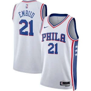Joel Embiid Philadelphia 76ers Nike Unisex Gorgeous Swingman Jersey Association Edition White/Royal Ideal for Collectors