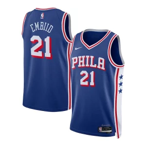 Joel Embiid Trendy Philadelphia 76ers Nike Unisex Swingman Jersey Association Edition Royal Must - Have for Jerseys Lovers