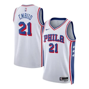 Joel Embiid Philadelphia 76ers Nike Youth Swingman Jersey Association Trendy Edition White Perfect for Game Day