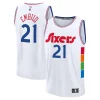Joel Embiid Philadelphia 76ers 2024/25 Fast Break Fabulous Player Jersey City Edition White for Basketball Enthusiasts