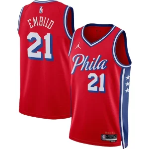 Joel Embiid Philadelphia Stylish 76ers Jordan Brand Unisex Swingman Jersey Statement Edition Red Ideal for Collectors