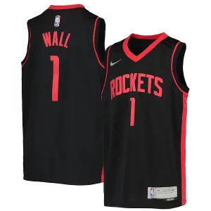 John Elegant Wall Houston Rockets Nike Youth 2020/21 Swingman Player Jersey Earned Edition Black Great for Fans