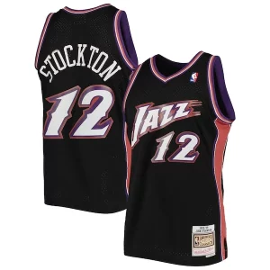 John Stockton Utah Jazz 1998/99 Fabulous Hardwood Classics Swingman Jersey Black Ideal for Collectors