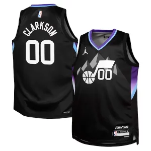 Jordan Clarkson Utah Jazz Jordan Brand Youth Swingman Jersey Unique Statement Edition Black Great for Fans