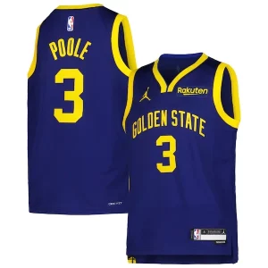 Jordan Poole Golden State Warriors Youth 2022/23 Swingman Jersey Premium Navy Statement Edition Ideal for Collectors