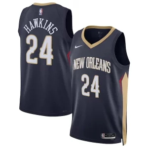 Jordan Premium Hawkins New Orleans Pelicans Nike Unisex Swingman Jersey Icon Edition Navy Must - Have for Jerseys Lovers