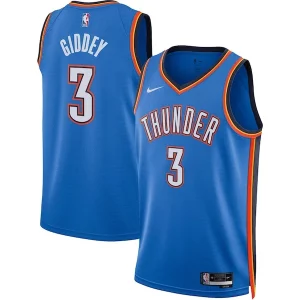 Josh Giddey Oklahoma City Thunder Nike Gorgeous Unisex Swingman Jersey Icon Edition Blue Perfect for Game Day