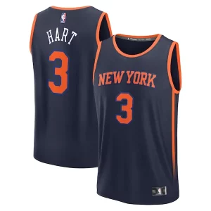 Josh Hart New York Knicks Fast Break Replica Player Fabulous Jersey Statement Edition Navy Must - Have for Jerseys Lovers