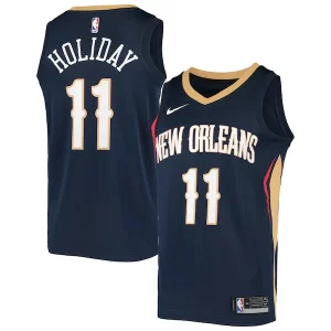Jrue Holiday New Orleans Pelicans Nike Swingman Premium Jersey Navy for Basketball Enthusiasts