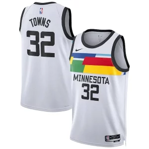 Karl Anthony Towns Minnesota Timberwolves Nike Unisex 2022/23 Trendy Swingman Jersey City Edition White for Basketball Enthusiasts