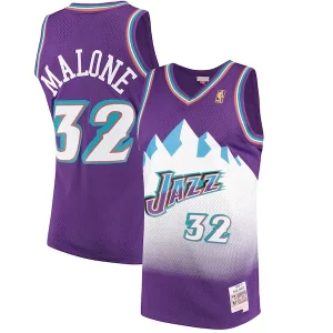 Karl Malone Unique Utah Jazz 1996/97 Hardwood Classics Swingman Jersey Purple Great for Fans