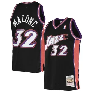 Karl Unique Malone Utah Jazz 2001/02 Hardwood Classics Swingman Jersey Black Perfect for Game Day