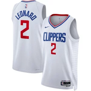 Kawhi Leonard Eye - catching LA Clippers Nike Unisex Swingman Jersey Association Edition White/Royal Must - Have for Jerseys Lovers