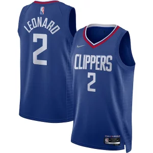 Kawhi Leonard LA Chic Clippers Nike 2021/22 Diamond Swingman Jersey Icon Edition Royal Great for Fans