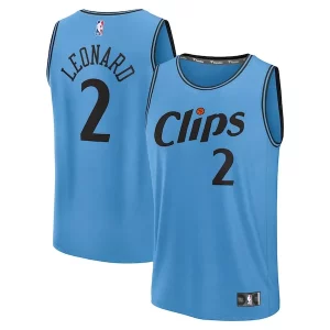 Kawhi Leonard LA Clippers 2024/25 Premium Fast Break Player Jersey City Edition Light Blue Great for Fans