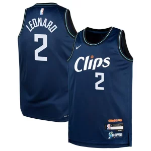Kawhi Leonard LA Clippers Nike Youth Swingman Gorgeous Replica Jersey City Edition Navy for Basketball Enthusiasts