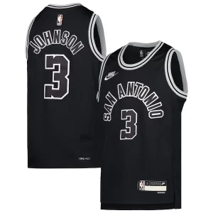 Keldon Johnson Elegant San Antonio Spurs Nike Youth 2022/23 Swingman Jersey Classic Edition Black Must - Have for Jerseys Lovers