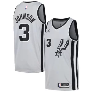 Keldon Johnson San Antonio Spurs Nike Swingman Player Jersey Statement Edition Silver Trendy Must - Have for Jerseys Lovers