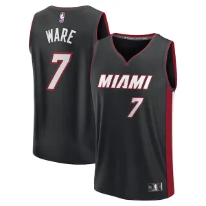 Kel'el Ware Miami Heat Elegant Youth Fast Break Replica Player Jersey Icon Edition Black Great for Fans