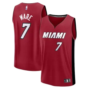 Kel'el Ware Miami Heat Gorgeous Youth Fast Break Player Jersey Statement Edition Red Perfect for Game Day