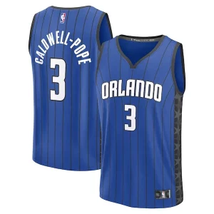 Kentavious Eye - catching Caldwell Pope Orlando Magic Fast Break Replica Player Jersey Statement Edition Blue for Basketball Enthusiasts