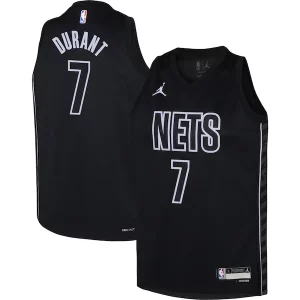 Kevin Durant Brooklyn Nets Jordan Brand Youth Swingman Jersey Statement Edition Stylish Black Must - Have for Jerseys Lovers
