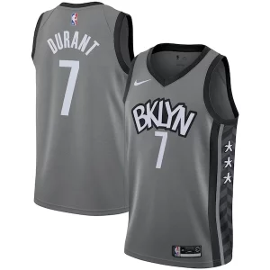 Kevin Durant Brooklyn Nets Nike 2019/2020 Swingman Jersey Statement Edition Trendy Gray Perfect for Game Day