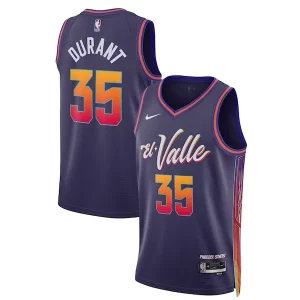 Kevin Durant Phoenix Suns Nike Unisex 2023/24 Trendy Swingman Jersey Purple City Edition for Basketball Enthusiasts