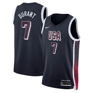 Kevin Durant USA #7 Nike Trendy 2024 Swingman Player Jersey Navy Ideal for Collectors