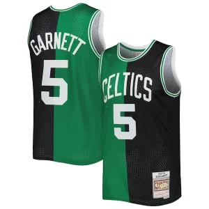 Kevin Garnett Boston Celtics Hardwood Classics Gorgeous 2007/08 Split Swingman Jersey Black/Kelly Green Must - Have for Jerseys Lovers