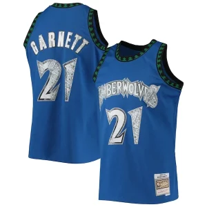 Kevin Garnett Fabulous Minnesota Timberwolves 2003/04 Hardwood Classics NBA 75th Anniversary Diamond Swingman Jersey Blue Perfect for Game Day