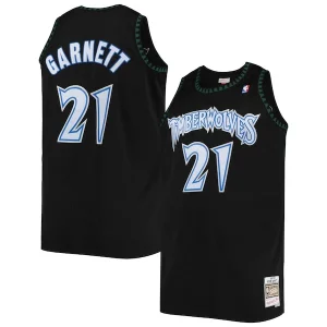 Kevin Garnett Minnesota Timberwolves 1997/98 Big & Tall Hardwood Classics Swingman Jersey Gorgeous Black Ideal for Collectors