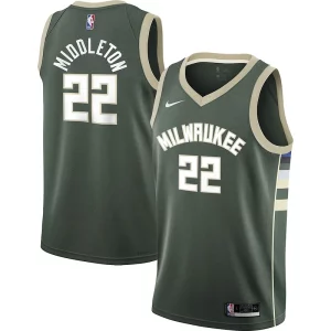 Khris Middleton Milwaukee Gorgeous Bucks Nike Youth 2021/22 Swingman Jersey Icon Edition Hunter Green for Basketball Enthusiasts