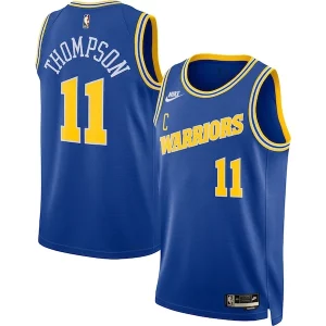 Klay Thompson Golden Chic State Warriors Nike Swingman Jersey Classic Edition Blue Must - Have for Jerseys Lovers