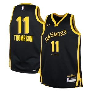 Klay Thompson Golden State Warriors Trendy Nike Youth Swingman Replica Jersey City Edition Black Great for Fans