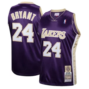 Kobe Bryant Los Angeles Lakers Hall of Fame Class Fabulous of 2020 #24 Authentic Hardwood Classics Jersey Purple/Gold for Basketball Enthusiasts